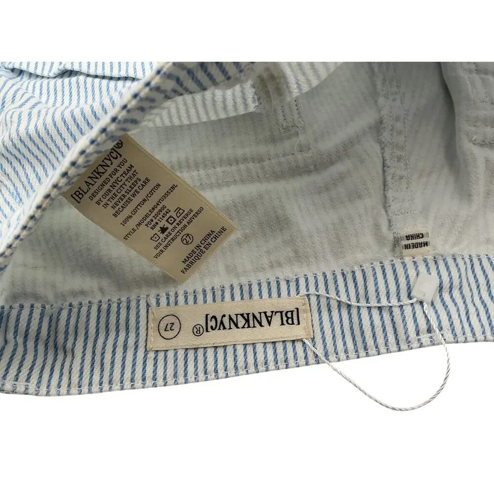 Blank Nyc Blue Cotton Joggers Size 27 - Picture 4 of 4